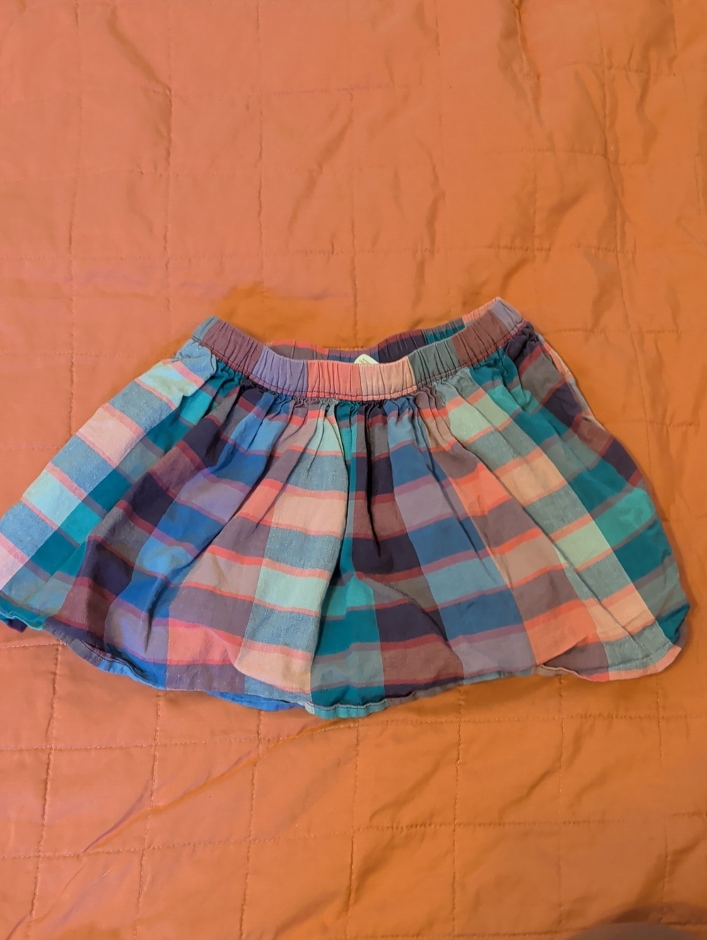 Tea Collection Plaid Multicolor Cotton Mini Skirt